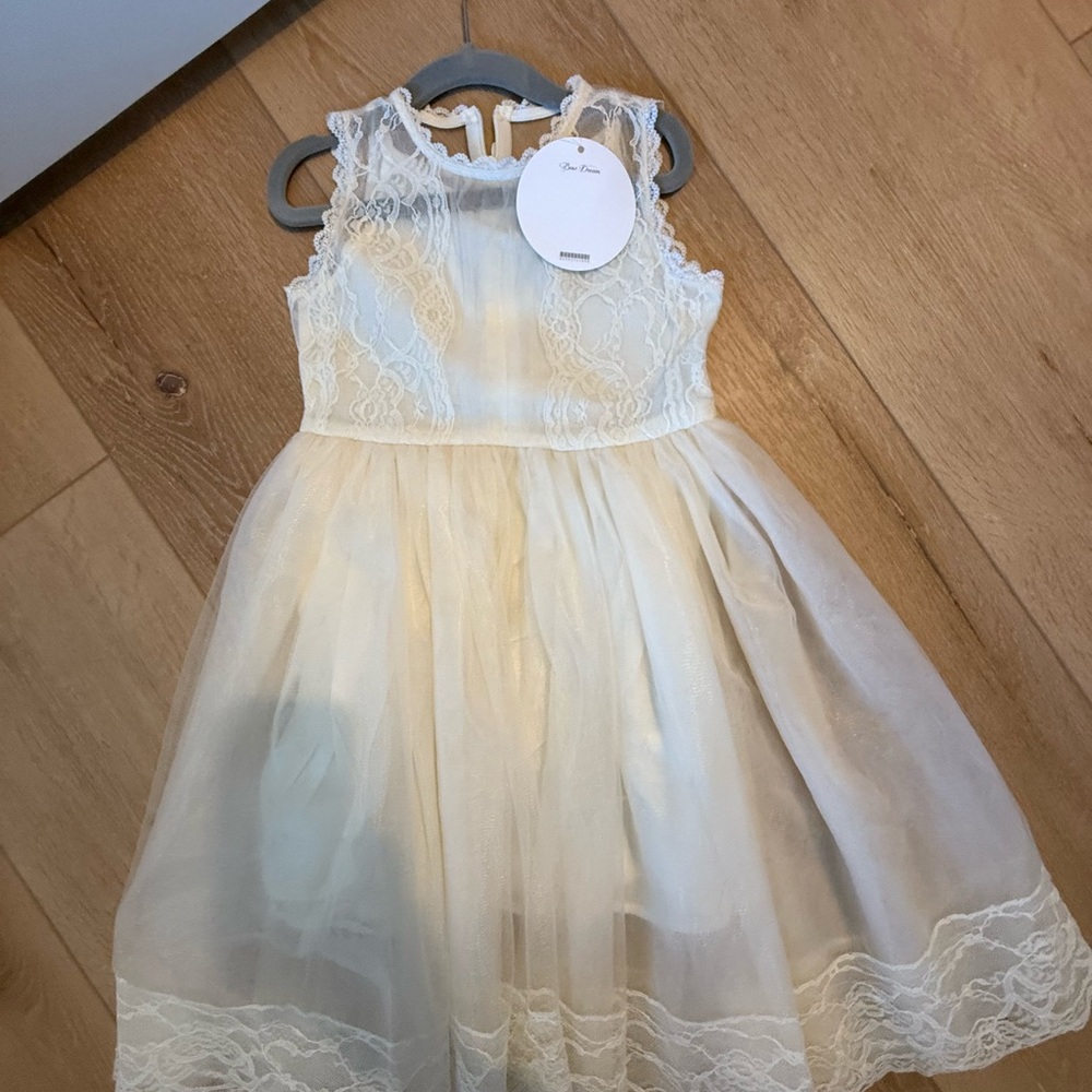 Charming Ivory Lace Kids Dress